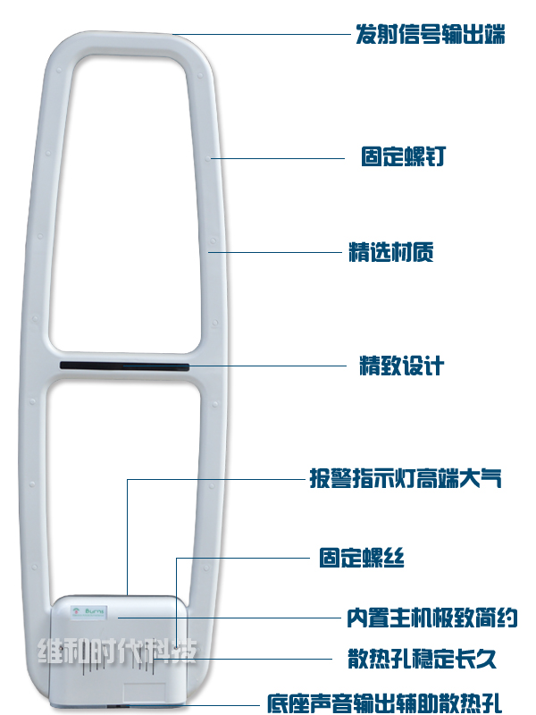 F-S3高檔服裝店防盜專(zhuān)用聲磁防盜報警器